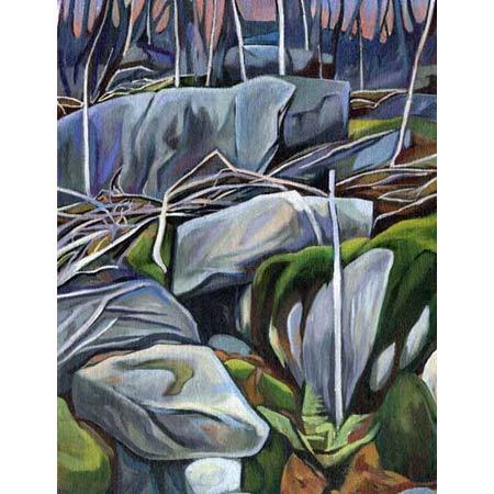 Acadia Woods   |   oil/panel, 12x10in, 1998