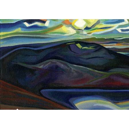 Cadillac Sunset   |   oil/panel, 10x12in, 1998
