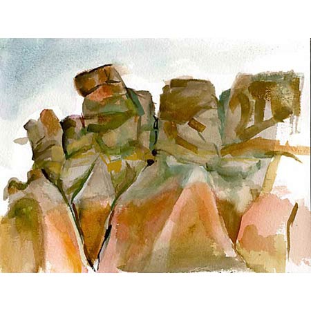 Badlands Study           Watercolor, 9x12in, 2003
