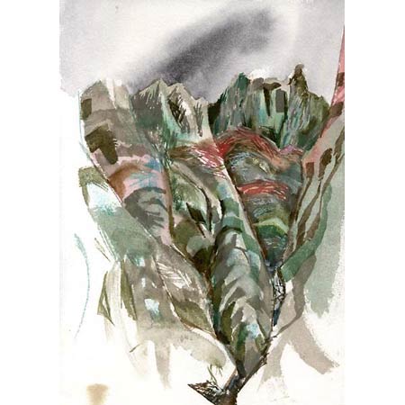Badlands Study           Watercolor, 12x7in, 2003