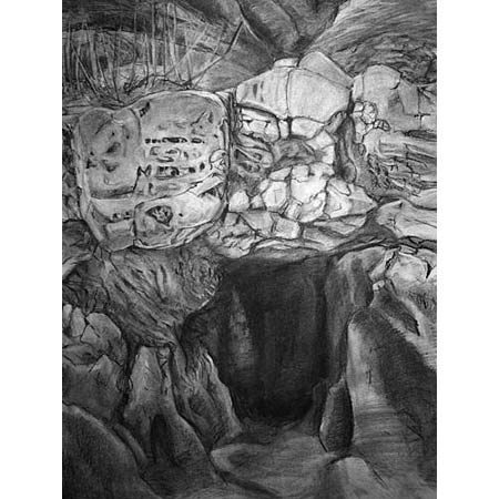 Badlands Study           Charcoal, 24x17in, 2003