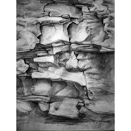 Badlands Study           Charcoal, 24x17in, 2003