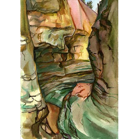 Badlands Study           Watercolor, 10x7 2003