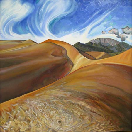 Camel Cricket       |       Oil/Canvas, 30x32in, 2010, Collection Great Sand Dunes National Park
