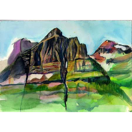 Black Mountain    |   Watercolor/paper, 7x10in, 2000