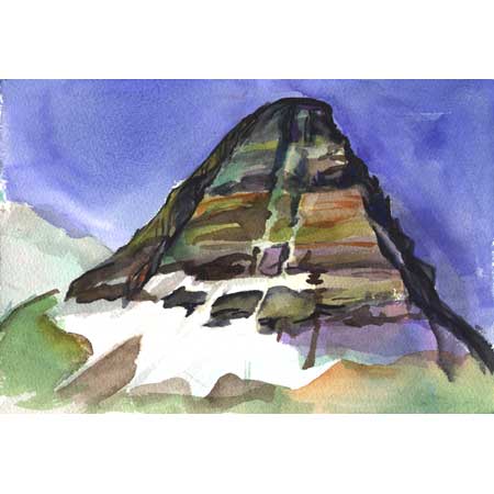 Glacier Peak    |   Watercolor/paper, 7x10in, 2000