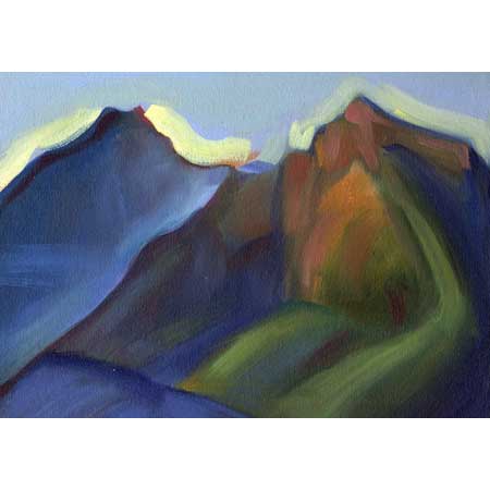 Glacier Peaks    |   oil/canvas, 7x10in, 2000