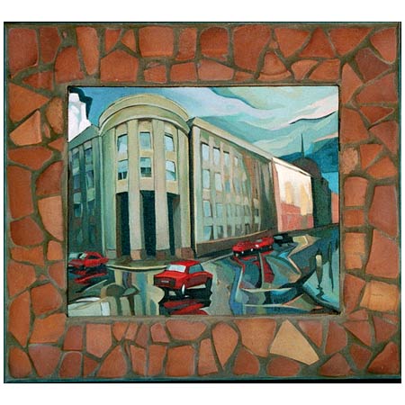 Red Cars             oil/panel, 14x11in, 1999