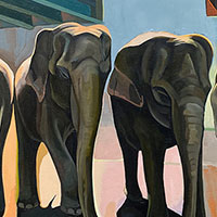 The Elephant Parade |   Oil/Canvas, 35x24in, 2007
